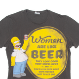 THE SIMPSONS Homer Beer Mens T-Shirt Brown Crew Neck L