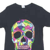 YAZBEK Mexico Skull Mens T-Shirt Black Crew Neck S