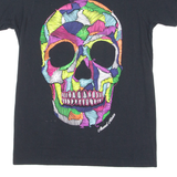 YAZBEK Mexico Skull Mens T-Shirt Black Crew Neck S