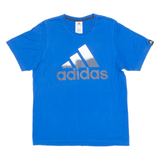 ADIDAS Mens T-Shirt Blue Crew Neck S