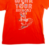 REEBOK Mens T-Shirt Red Crew Neck L