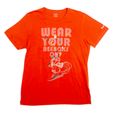 REEBOK Mens T-Shirt Red Crew Neck L