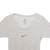 NIKE Cropped Slim Fit Womens T-Shirt Beige XS