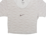 NIKE Cropped Slim Fit Womens T-Shirt Beige XS