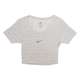 NIKE Cropped Slim Fit Womens T-Shirt Beige XS