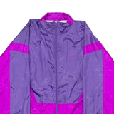 EITREL Time Work Mens Shell Jacket Purple Nylon 90s Colourblock XL
