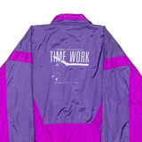EITREL Time Work Mens Shell Jacket Purple Nylon 90s Colourblock XL
