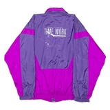 EITREL Time Work Mens Shell Jacket Purple Nylon 90s Colourblock XL