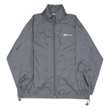 REEBOK Mens Rain Jacket Grey Nylon Hooded M