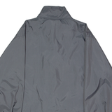REEBOK Mens Rain Jacket Grey Nylon Hooded M