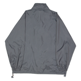 REEBOK Mens Rain Jacket Grey Nylon Hooded M