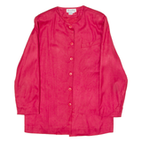 ANNEES LAUDER Womens Blazer Jacket Red Silk 80s XL