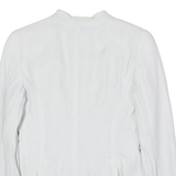 EMPORIO ARMANI Womens Blazer Jacket Grey Linen UK 14