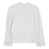 EMPORIO ARMANI Womens Blazer Jacket Grey Linen UK 14