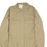 PINKO Embellished Womens Trench Jacket Beige Floral UK 12