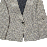 MAX MARA STUDIO Womens Blazer Jacket Cream Knit Wool UK 14