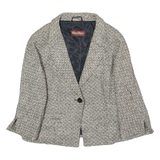 MAX MARA STUDIO Womens Blazer Jacket Cream Knit Wool UK 14