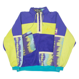 ADIDAS ORIGINALS Polarlite Trekking Mens Pullover Jacket Purple 90s Crazy Pattern M
