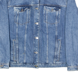MADE TO LAST Womens Sherpa Lined Denim Jacket Blue XL