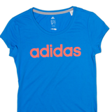 ADIDAS Womens T-Shirt Blue XS