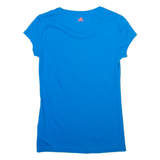 ADIDAS Womens T-Shirt Blue XS