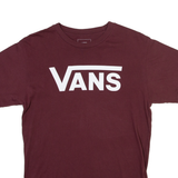 VANS Mens T-Shirt Maroon S
