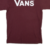 VANS Mens T-Shirt Maroon S
