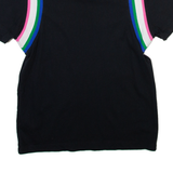 NIKE Womens T-Shirt Black V-Neck XS