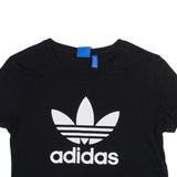 ADIDAS ORIGINALS Womens T-Shirt Black UK 8