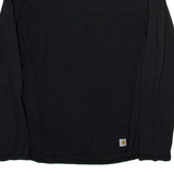 CARHARTT Womens T-Shirt Black Long Sleeve V-Neck L