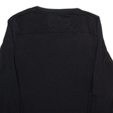 CARHARTT Womens T-Shirt Black Long Sleeve V-Neck L