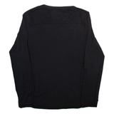 CARHARTT Womens T-Shirt Black Long Sleeve V-Neck L