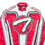 THOEMUS Cycling Full Zip Mens Jersey Red Long Sleeve S