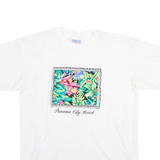 ALL SPORT Flowers Mens T-Shirt White L