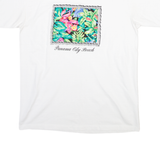 ALL SPORT Flowers Mens T-Shirt White L