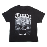2PAC Mens Band T-Shirt Black 2XL