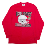 TRI LAKE INC Ohio State Buckeyes Mens T-Shirt Red Long Sleeve USA L