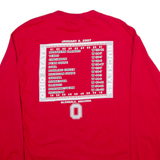 TRI LAKE INC Ohio State Buckeyes Mens T-Shirt Red Long Sleeve USA L
