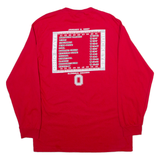 TRI LAKE INC Ohio State Buckeyes Mens T-Shirt Red Long Sleeve USA L
