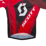 SCHOTT Mens Jersey Red 1/4 Zip L