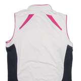 INOC Womens Jersey White Sleeveless 1/4 Zip S