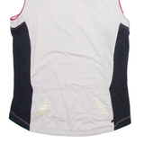 INOC Womens Jersey White Sleeveless 1/4 Zip S