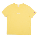 CHAMPION Mens T-Shirt Yellow S