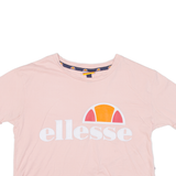ELLESSE Crop Top Womens T-Shirt Pink UK 8