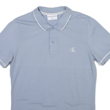 CALVIN KLEIN JEANS Slim Fit Mens Polo Shirt Blue XL