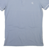 CALVIN KLEIN JEANS Slim Fit Mens Polo Shirt Blue XL