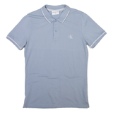 CALVIN KLEIN JEANS Slim Fit Mens Polo Shirt Blue XL