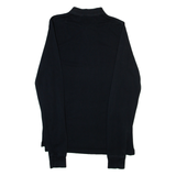 TOMMY HILFIGER Slim Fit Mens Polo Shirt Black Long Sleeve S