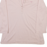 NIKE Golf Womens Polo Shirt Pink Long Sleeve M