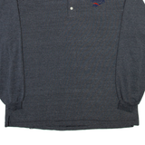 REEBOK Mens Polo Shirt Grey Long Sleeve L